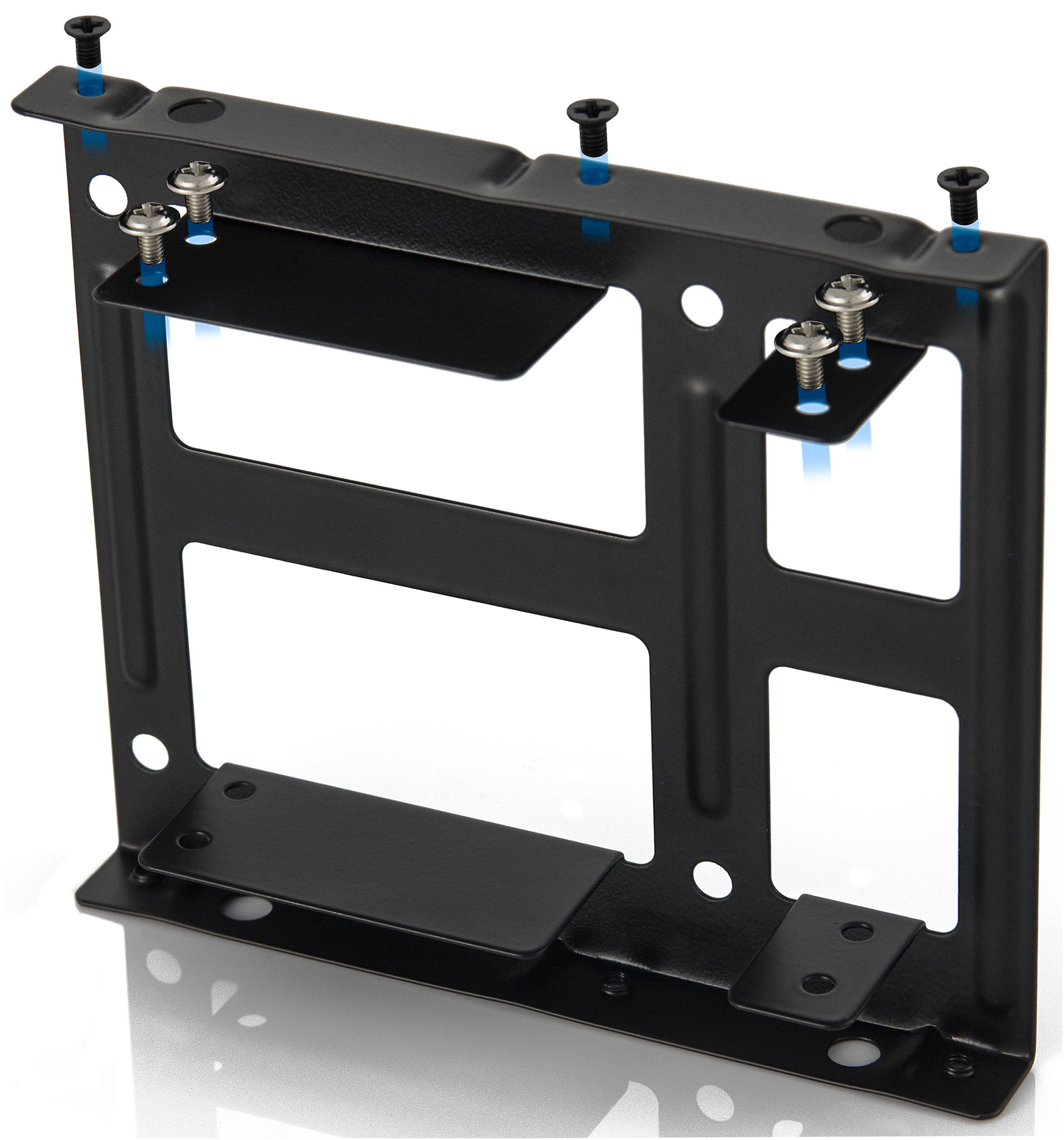Poppstar Festplatten-Einbaurahmen Festplattenrahmen intern für 1 oder 2 SSDs, für SSD HDD Festplatte 2,5" auf 3,5", inkl. Schrauben