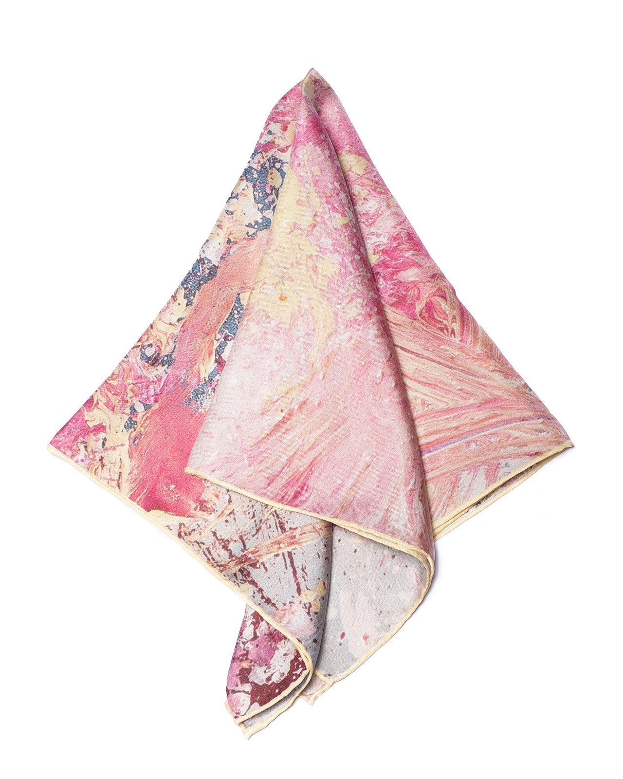 MayTree Seidentuch Seidentuch handrolliertes Seidentuch, Twill-Seide, 53x53 the Artist, (Stück), 100% Seide