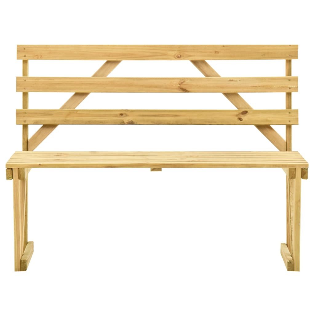vidaXL Gartenbank Gartenbank 120 cm Kiefernholz Imprägniert (1-St)