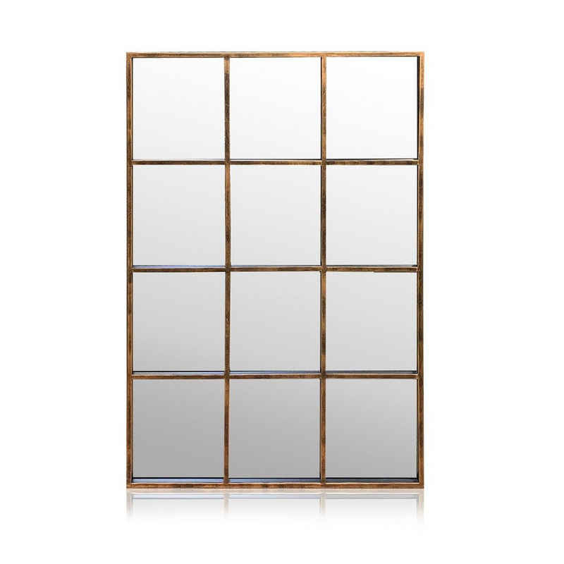 Casa Chic Spiegel Soho Fensterspiegel Metallrahmen rechteckig 90 x 60 cm Vintage