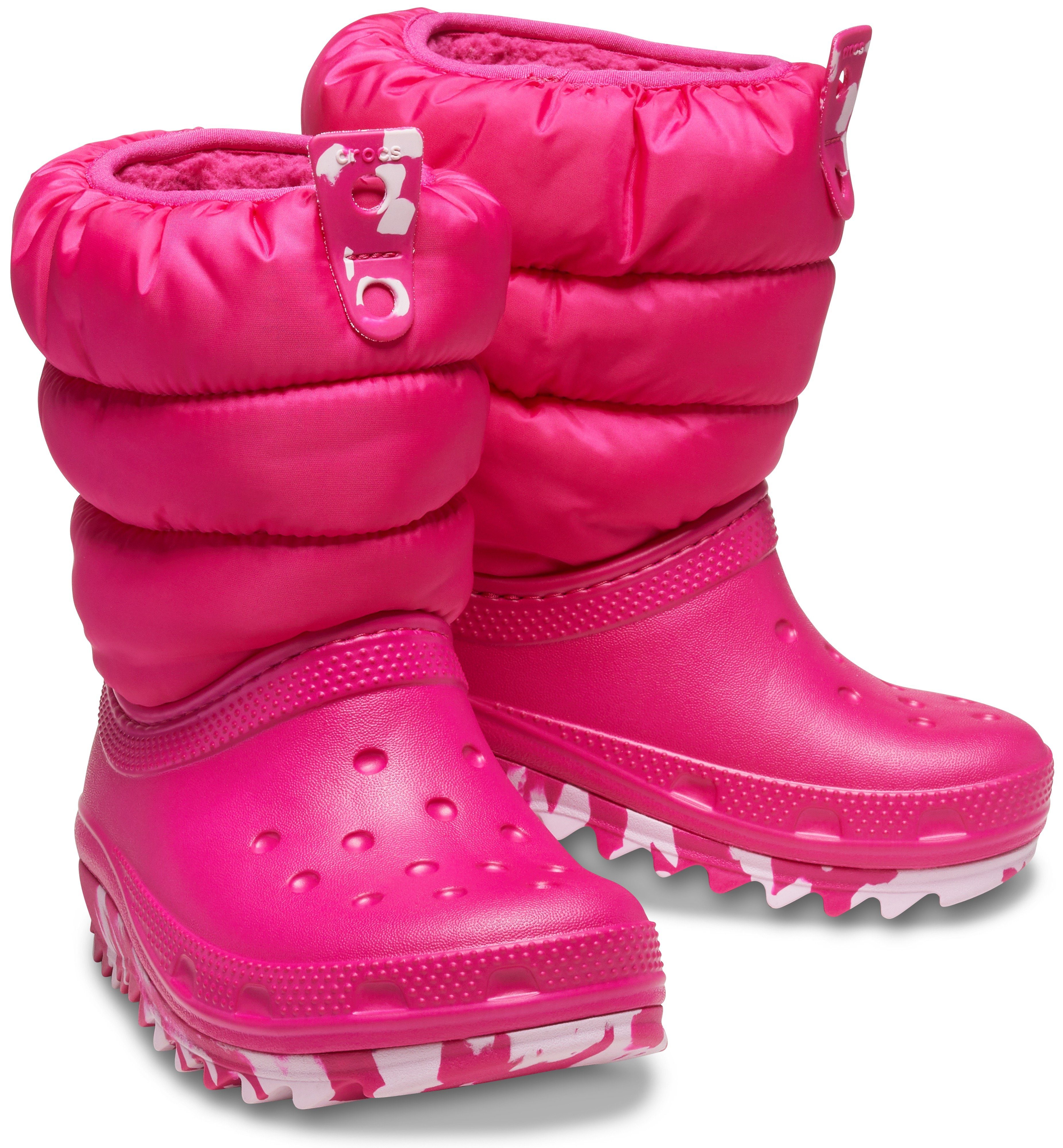 pink-kombiniert zum PUFF Schlupfen Crocs CLASSIC BOOT K Winterboots NEO