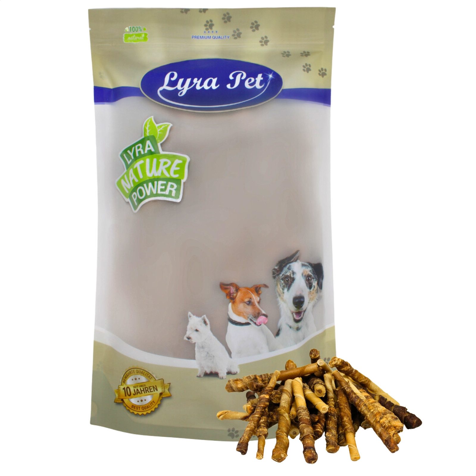 Lyra Pet 1 kg Lyra Pet® Büffelsticks mit Rindfleischstreifen Büffel
