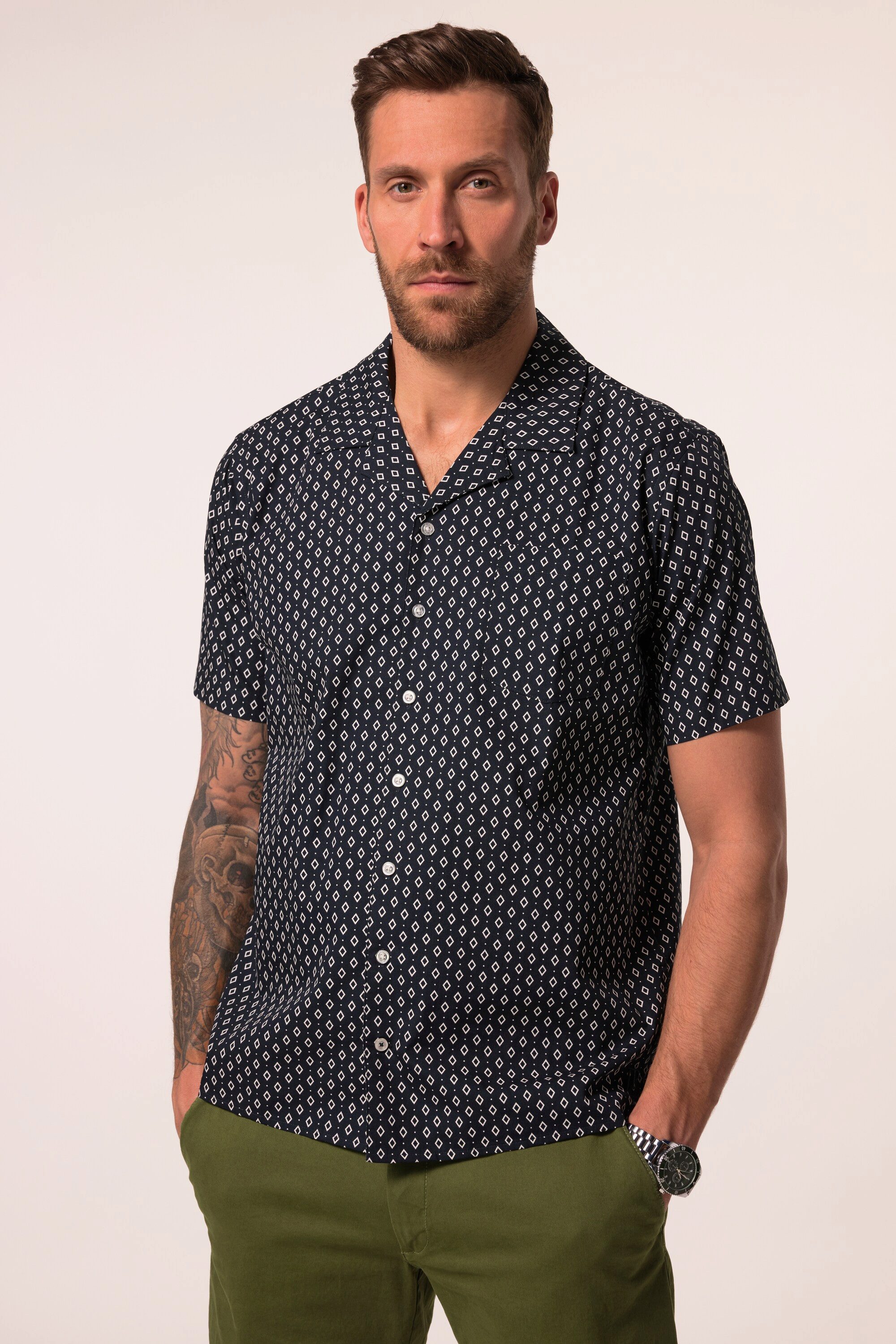 JP1880 Kurzarmhemd JP1880 Hemd Halbarm Alloverprint günstig online kaufen