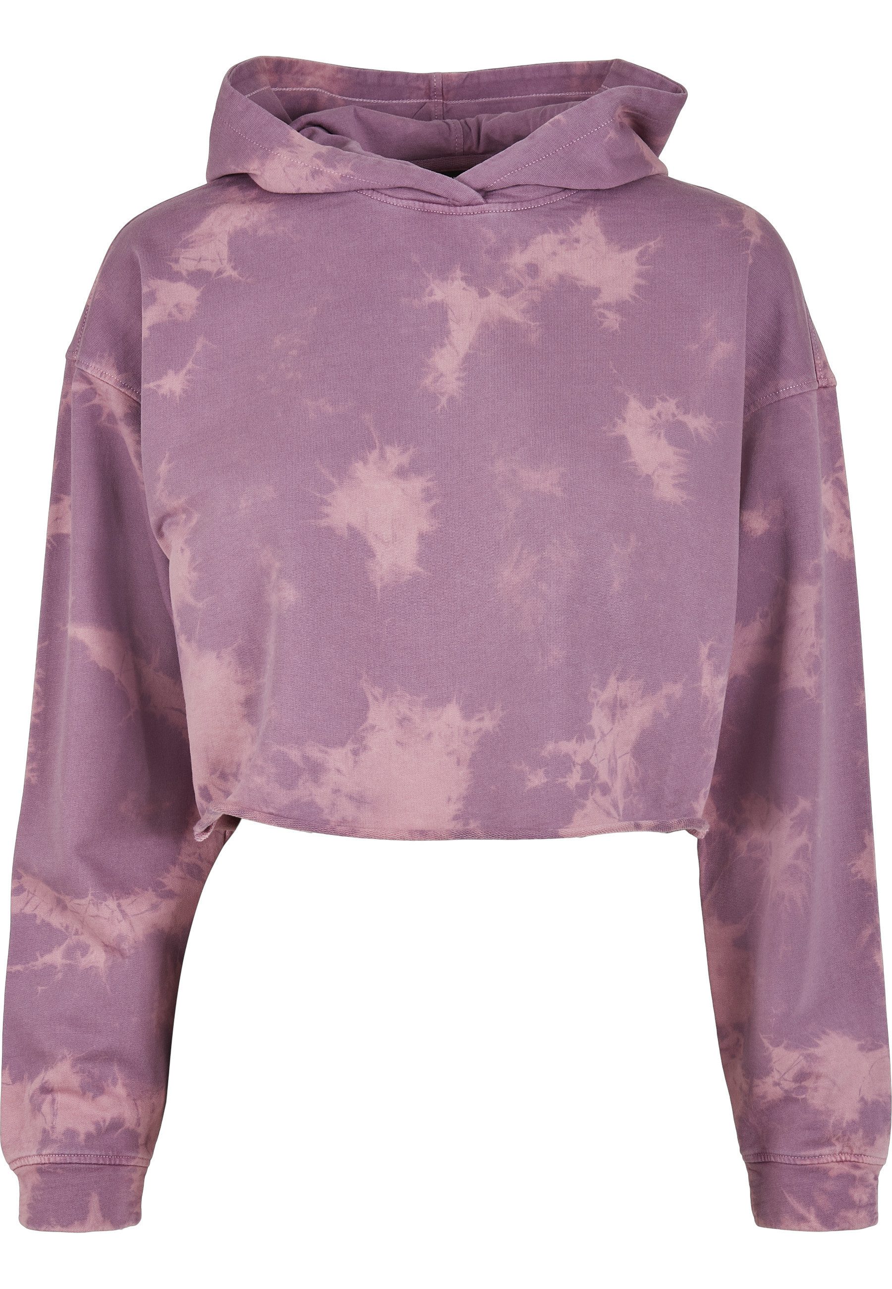 Kapuzenpullover Urban Classics Damen Ladies Oversized Short Bleached Hoody