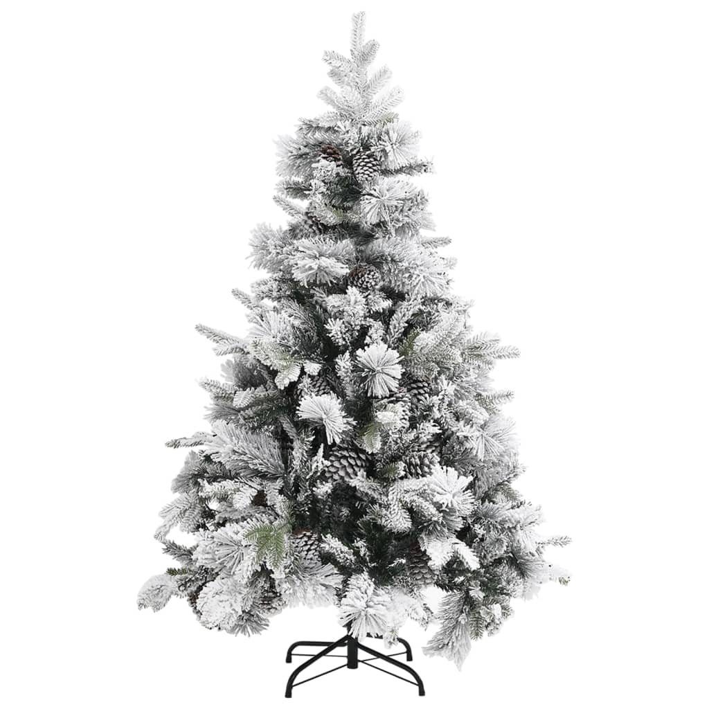 Weihnachtsbaum PE 150 & furnicato PVC mit Zapfen cm Weihnachtsbaum Künstlicher Beschneit