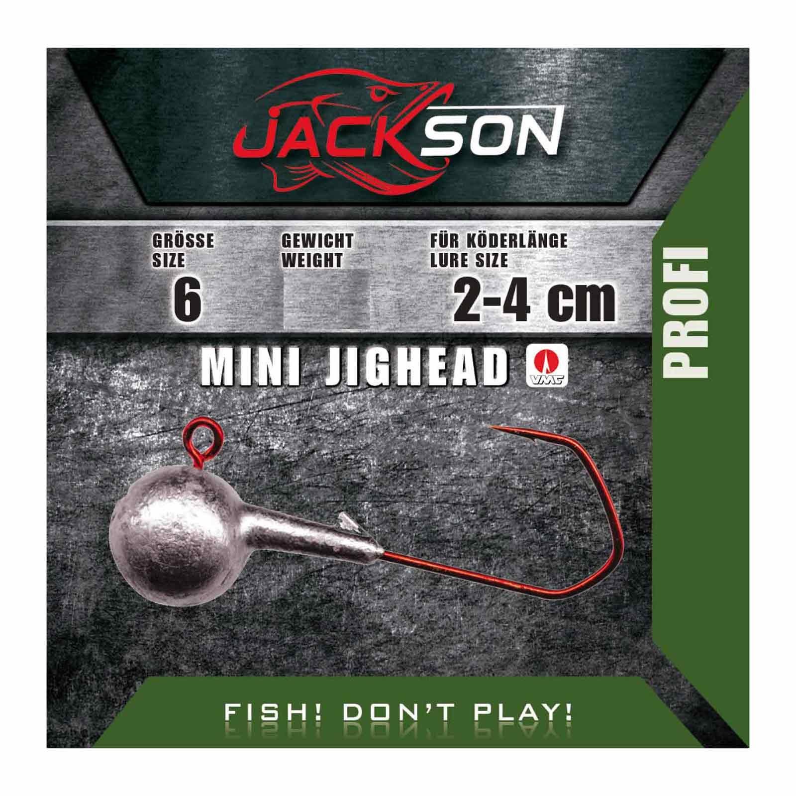 Jackson Fishing Jighaken, Jackson VMC Mini Jighead Größe 6 5g 5 Stk. Jigkopf Jighaken