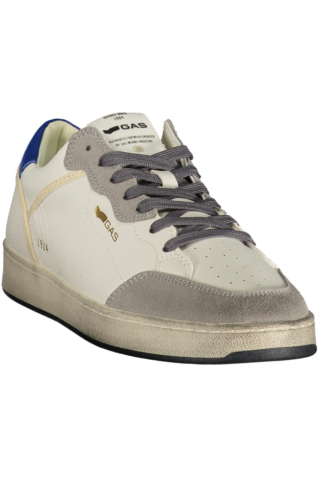 GAS Sneaker Weißer Herren-Sportschuh mit blauen Akzenten und