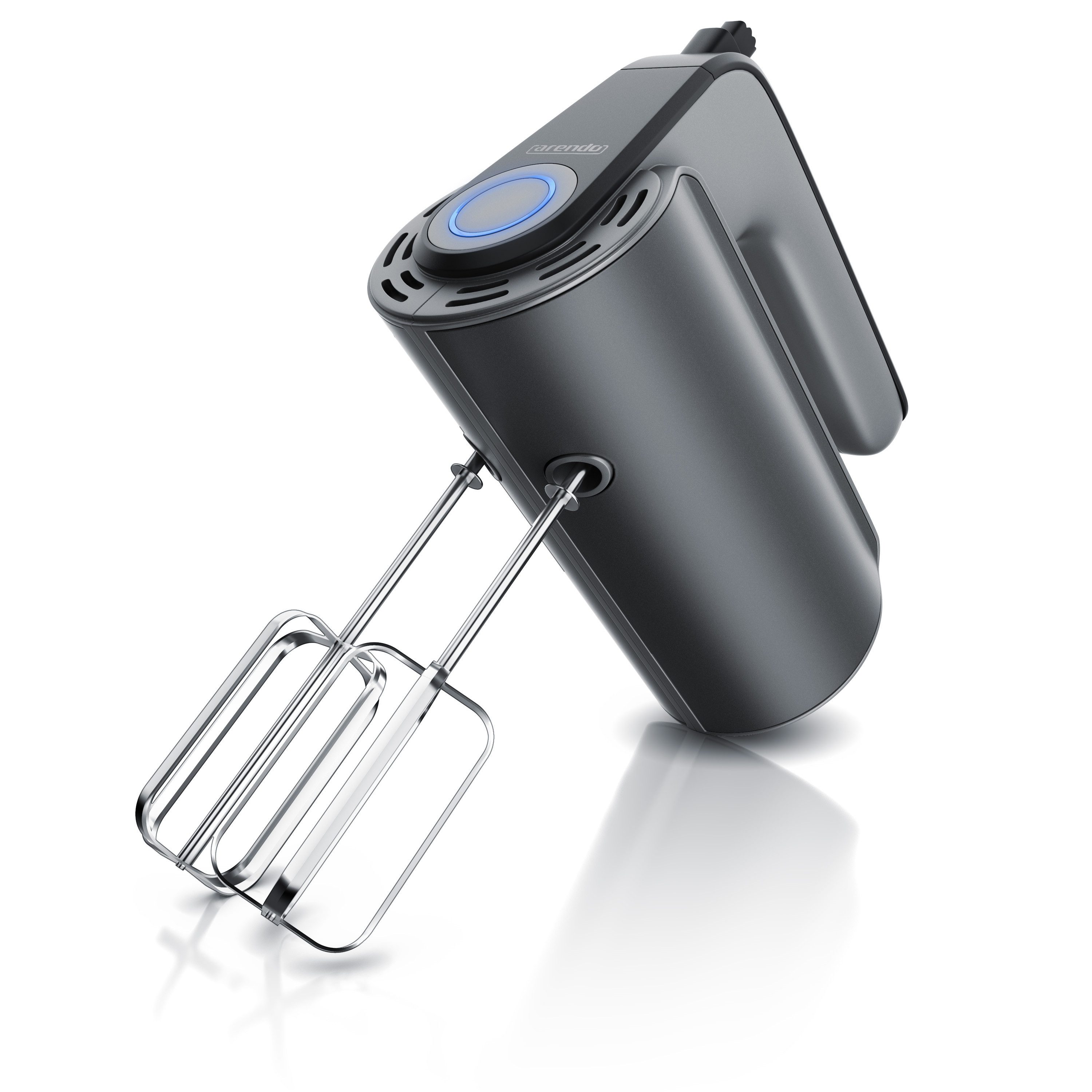 Arendo Ручные миксера, 350 W, aus Edelstahl inkl. 2 Knethaken & 2 Quirle, Handrührer mit Turbostaste