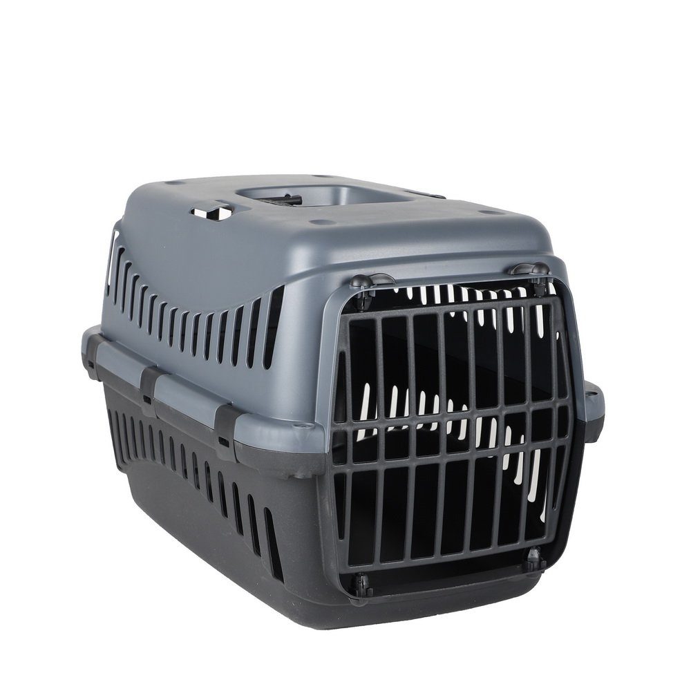DOGI Hunde-Transportbox Hunde Katzen Box Haustier-Tragbox Hundebox, mit Gitterklappe/Tür vorne, mit Luftlöchern von DOGI