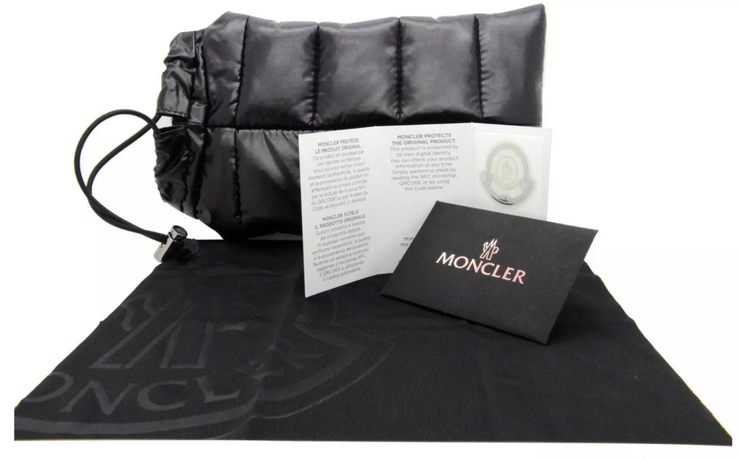 MONCLER Sonnenbrille ML0044 Exklusives Acetat-Modell Brille UV400-Schutz, Offizielles "Puffer Jacket" Etui