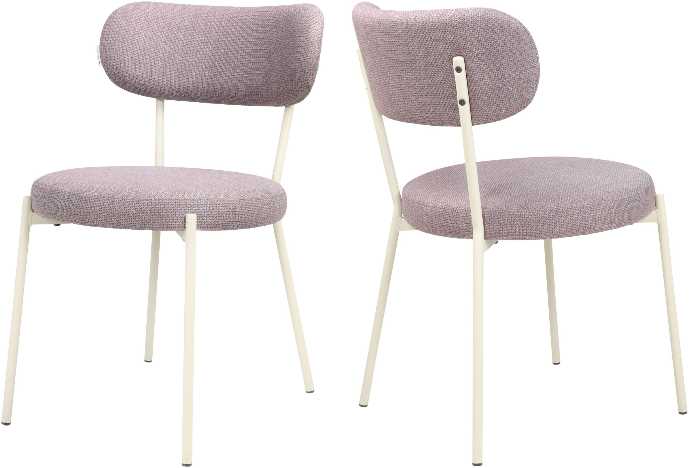 TOM TAILOR HOME 4-Fußstuhl SOFT PAD CHAIR (Set, 2 St), Esszimmerstuhl, 4-Fußgestell, mit Rückenausschnitt