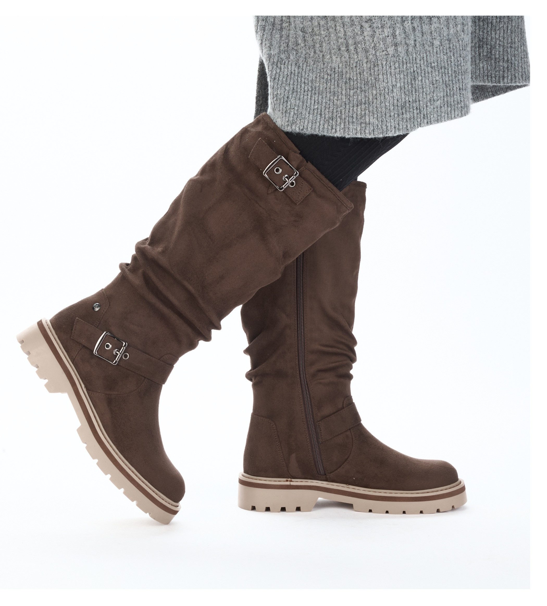Rieker Stiefel mit slouchy Schaft und verstellbarer Schnalle