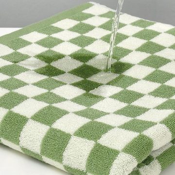 Fivejoy Handtuch Set Handtuch Set Handtücher für Bad Gesichtstuch Weich Schachbrett, (4-St), 33 x 73 cm