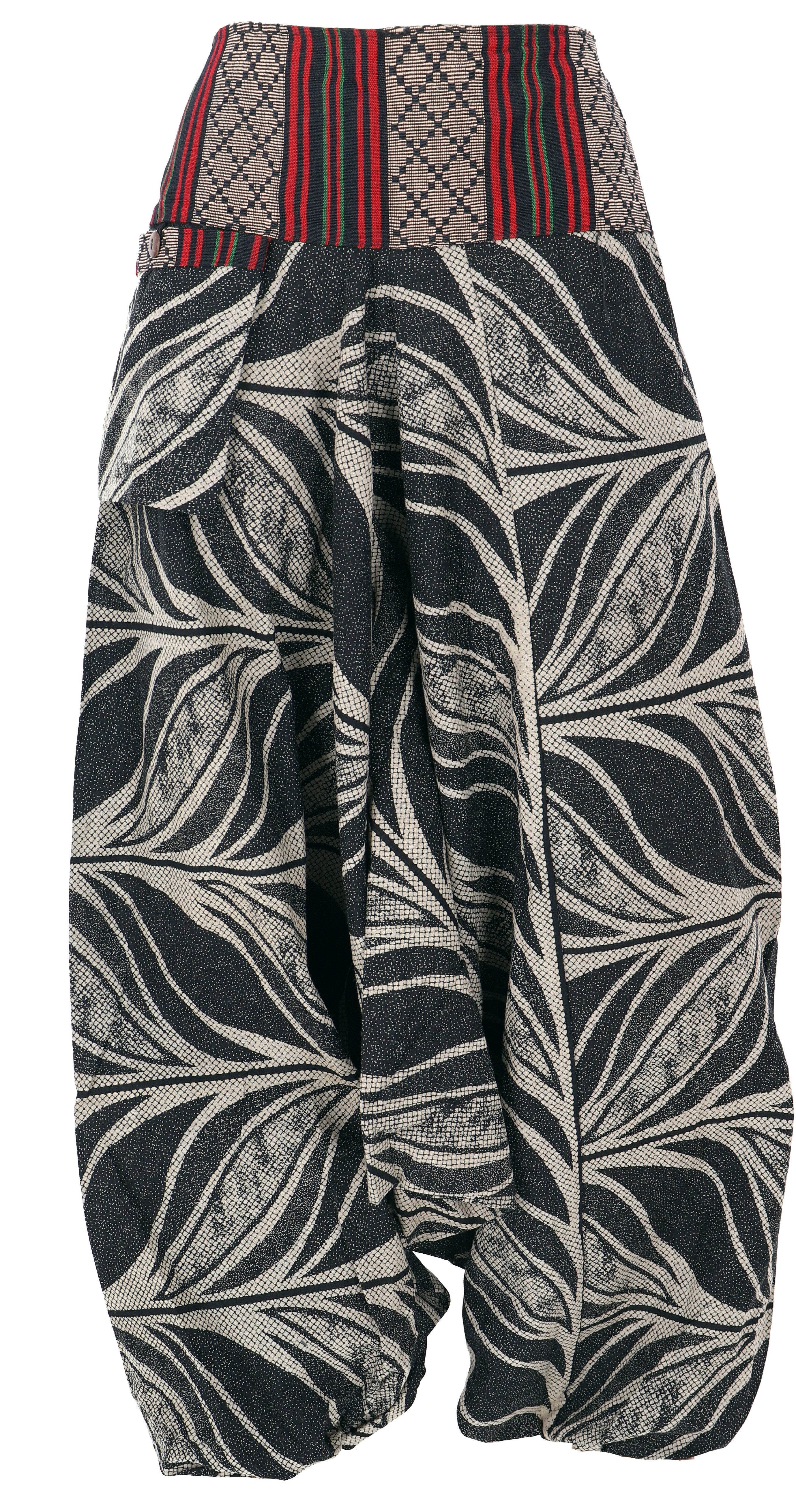 Guru-Shop Relaxhose Bedruckte Haremshose, Pluderhose mit breitem.. Ethno St günstig online kaufen