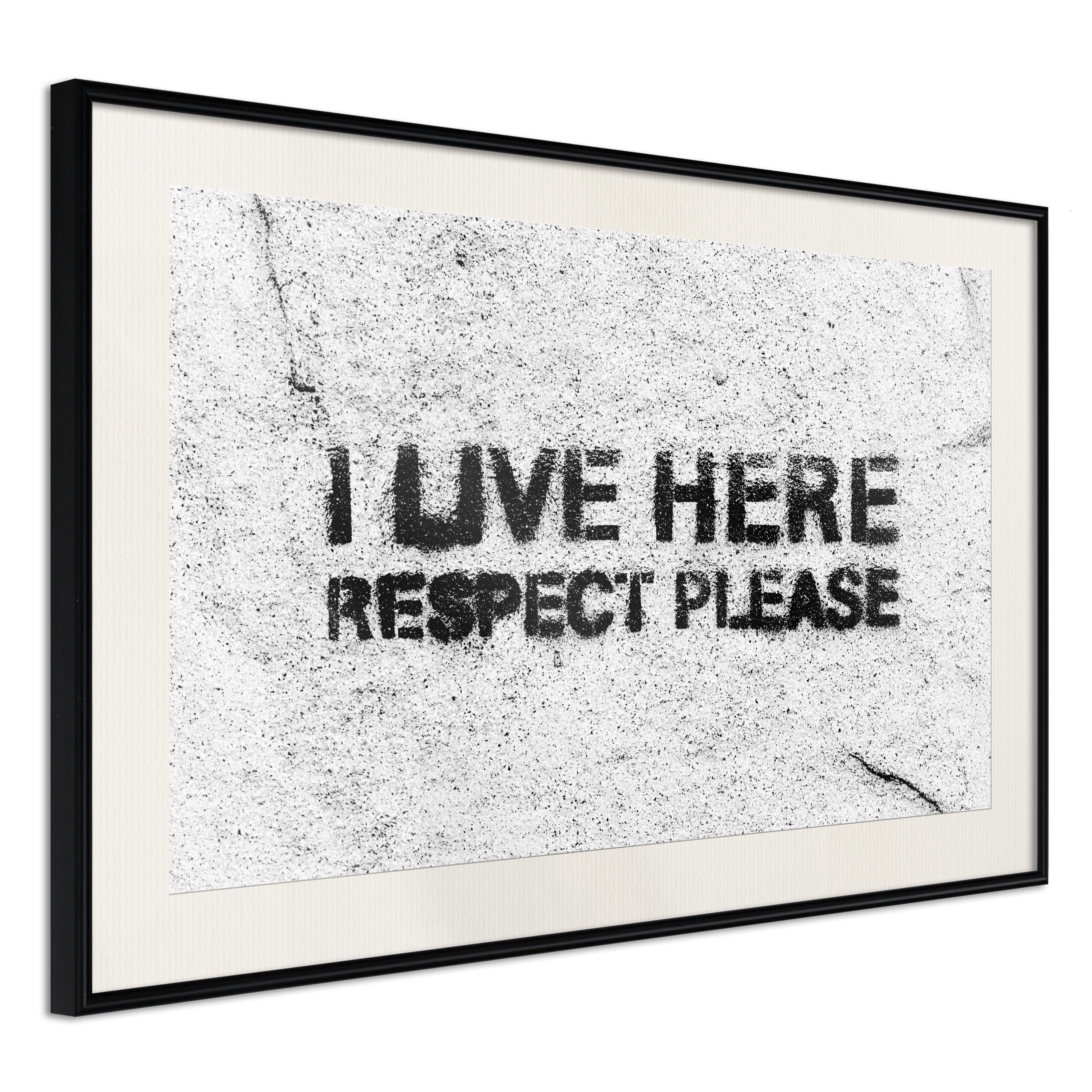 Artgeist Poster I Live Here, Respect Please []