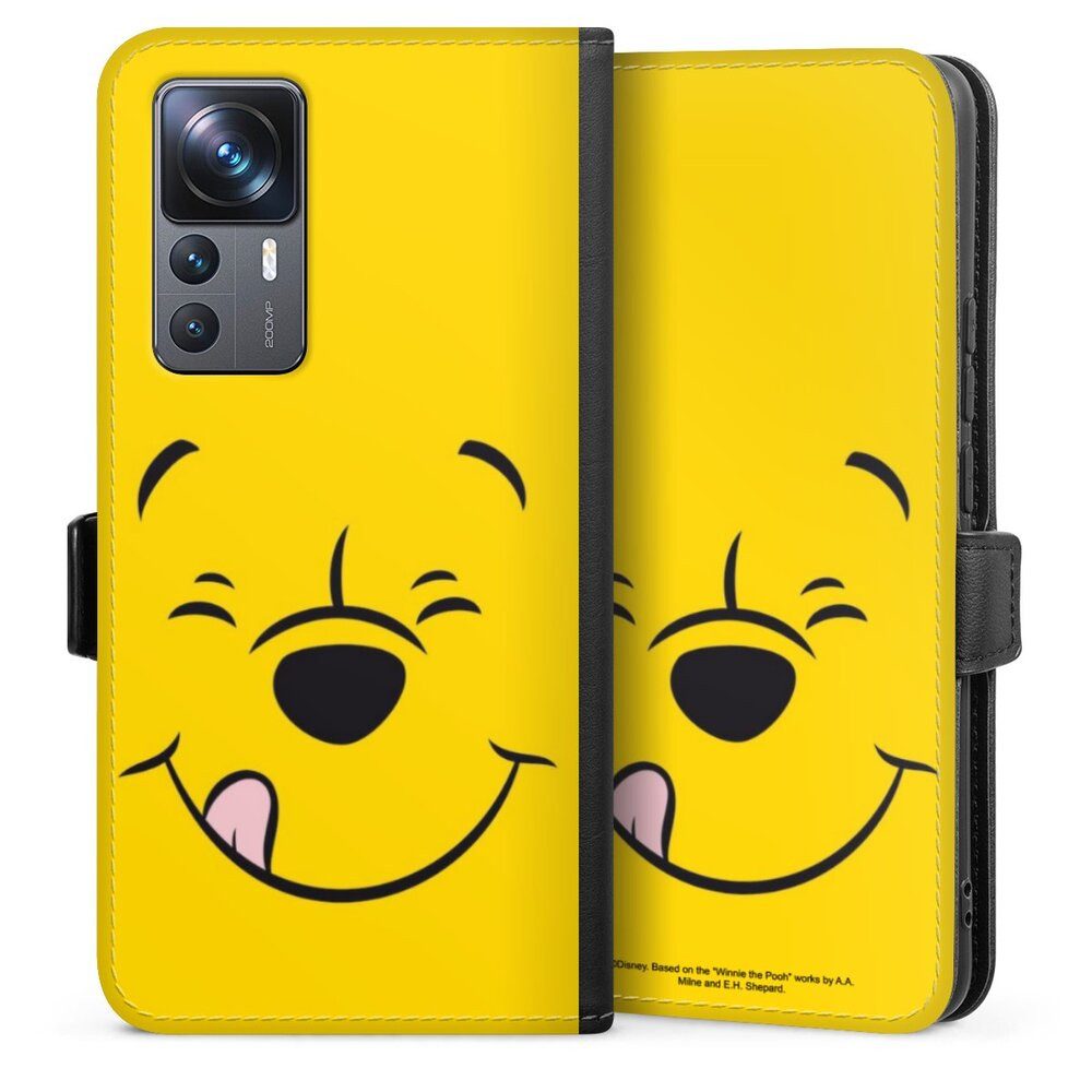DeinDesign Handyhülle Winnie Puuh Offizielles Lizenzprodukt Disney Puuh Closeup, Xiaomi 12T 5G Hülle Handy Flip Case Wallet Cover Handytasche Leder