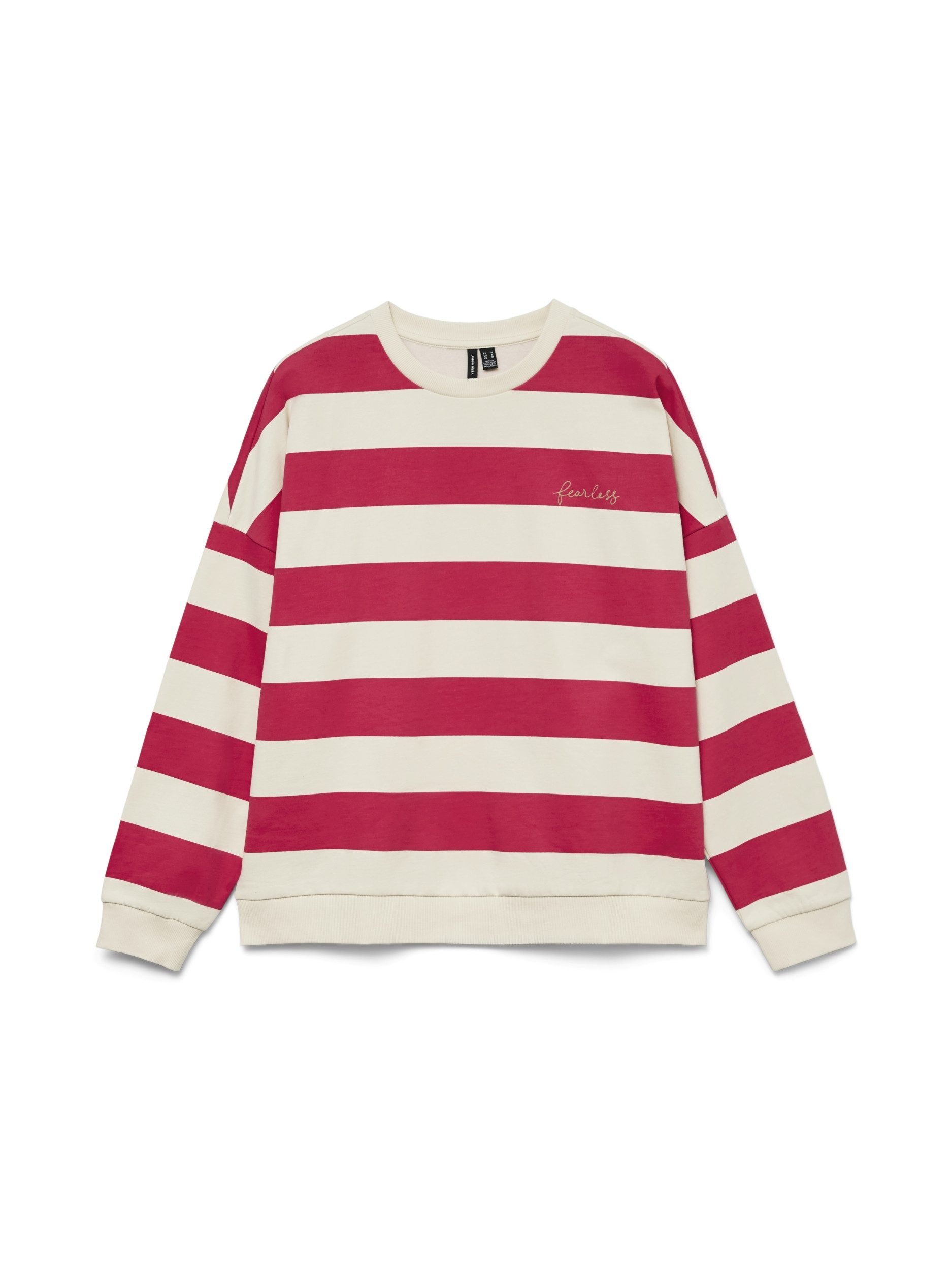 Vero Moda Sweatshirt VMVIOLA BEA LS SWEAT BOX JRS, Jazzy/FEARLESS STRIPE