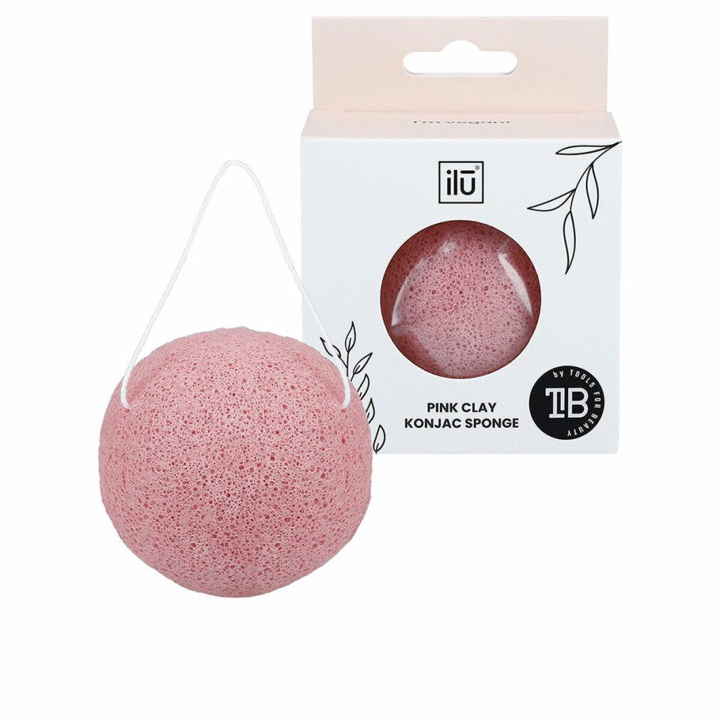 ILU Hautpflegeschwamm Konjac Esponja Pink Clay 1 U