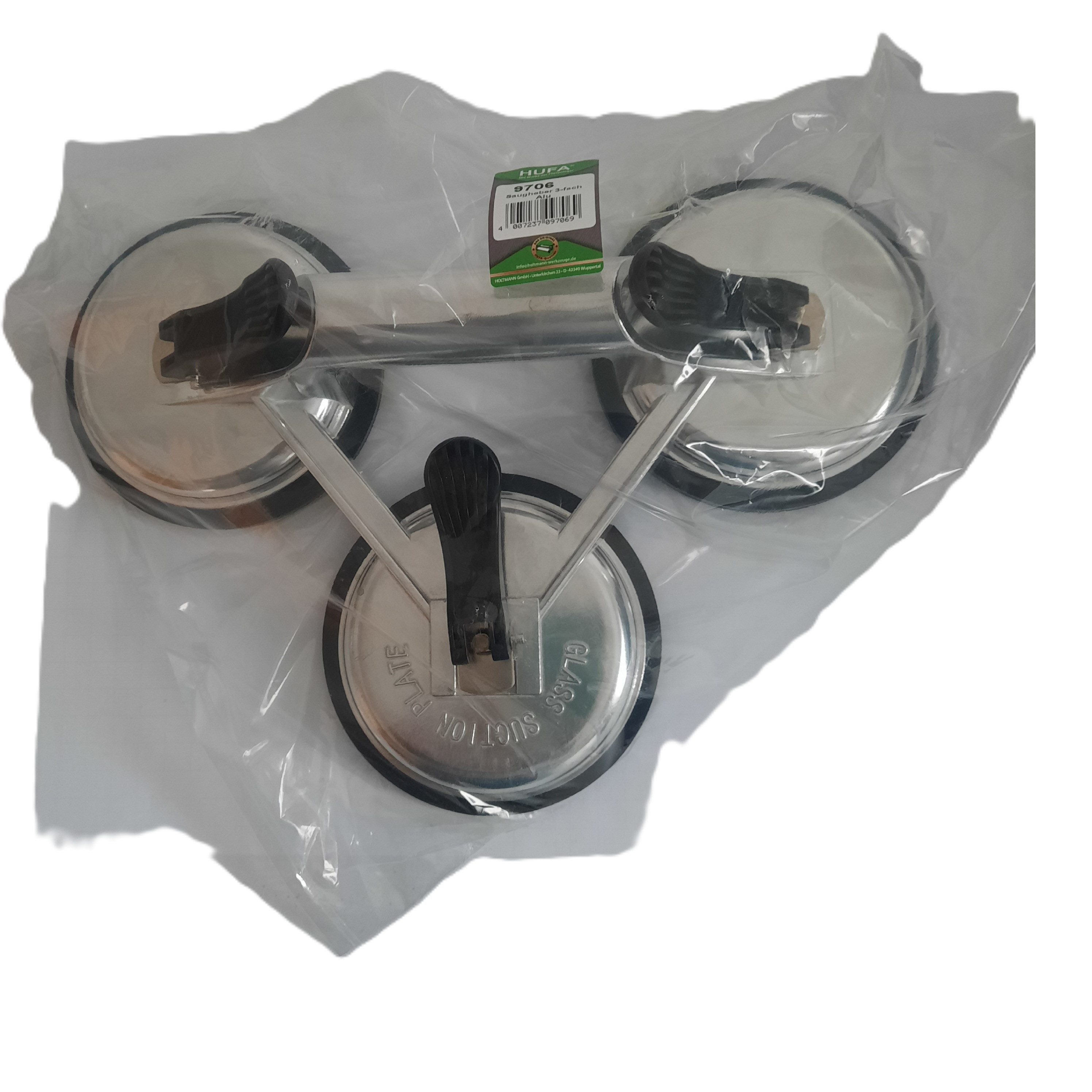 Hufa Saugheber Hufa Fliesenleger Platten Saugheber 3-fach Alu Ø 112mm 140Kg, max. 140 kg Traglast, -]