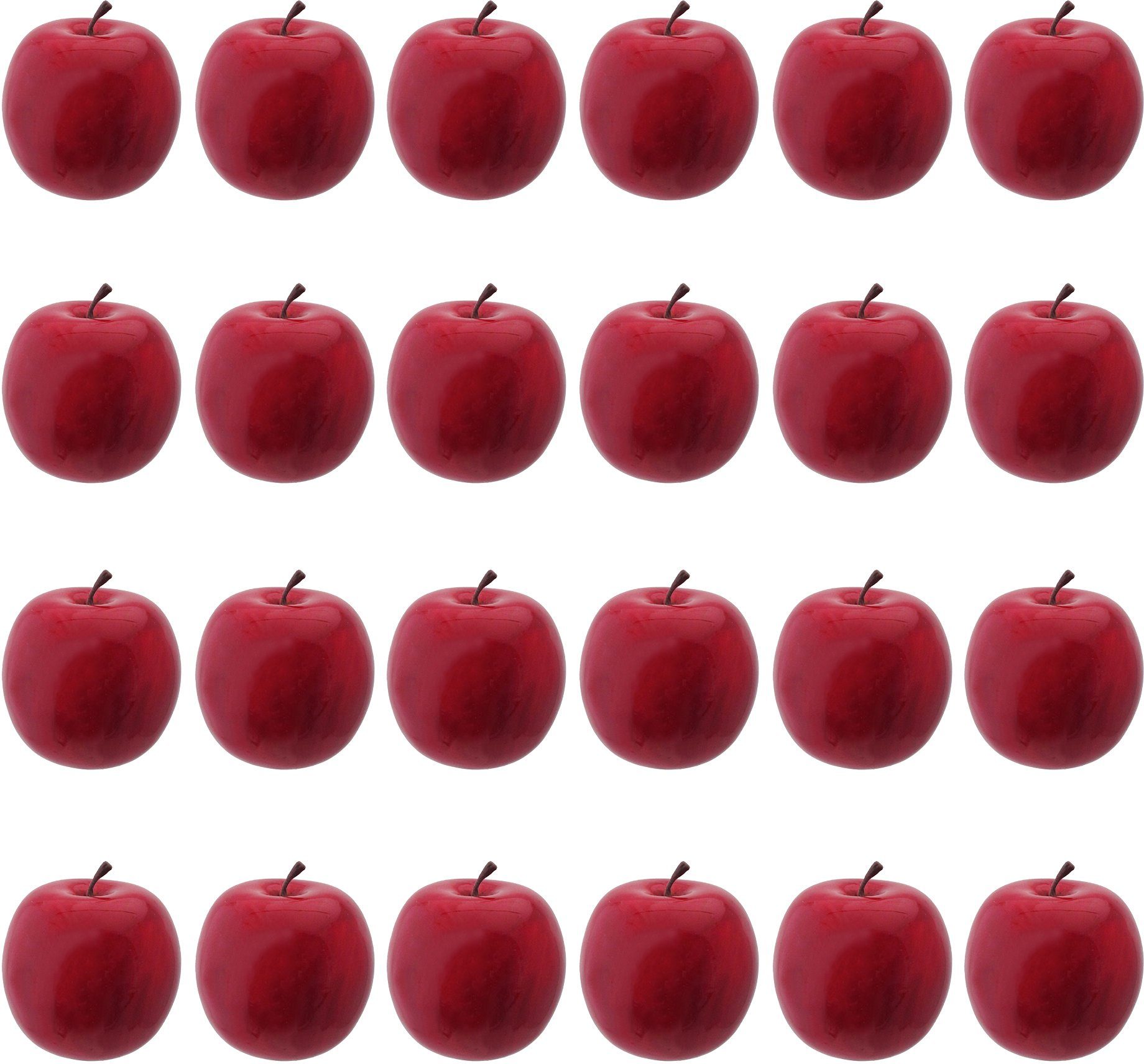 Creativ deco Dekokugel Weihnachtsdeko rot (Set, 24 St), Apfel, Ø ca. 6,5 cm