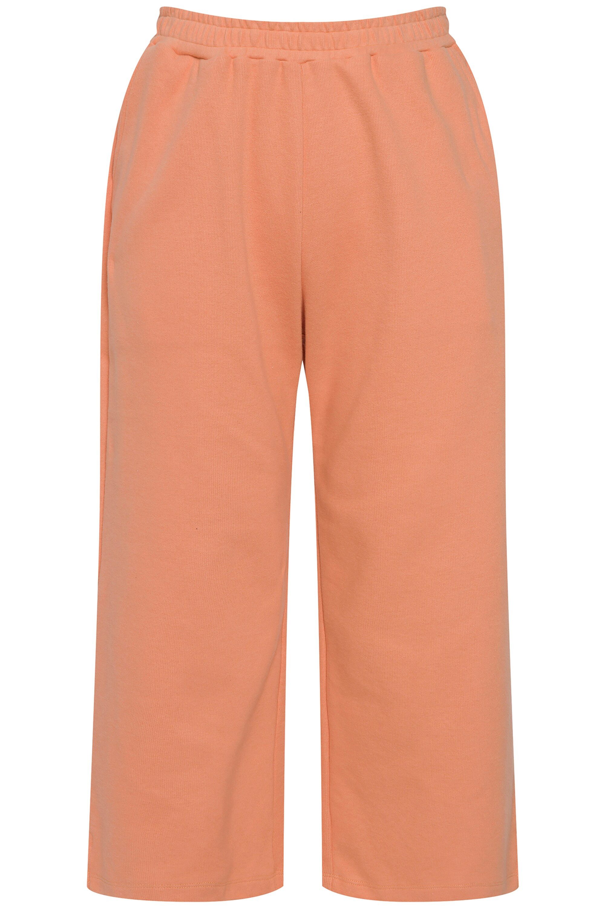 Ulla Popken Culotte Sweat-Culotte wadenlang Elastikbund Biobaumwolle