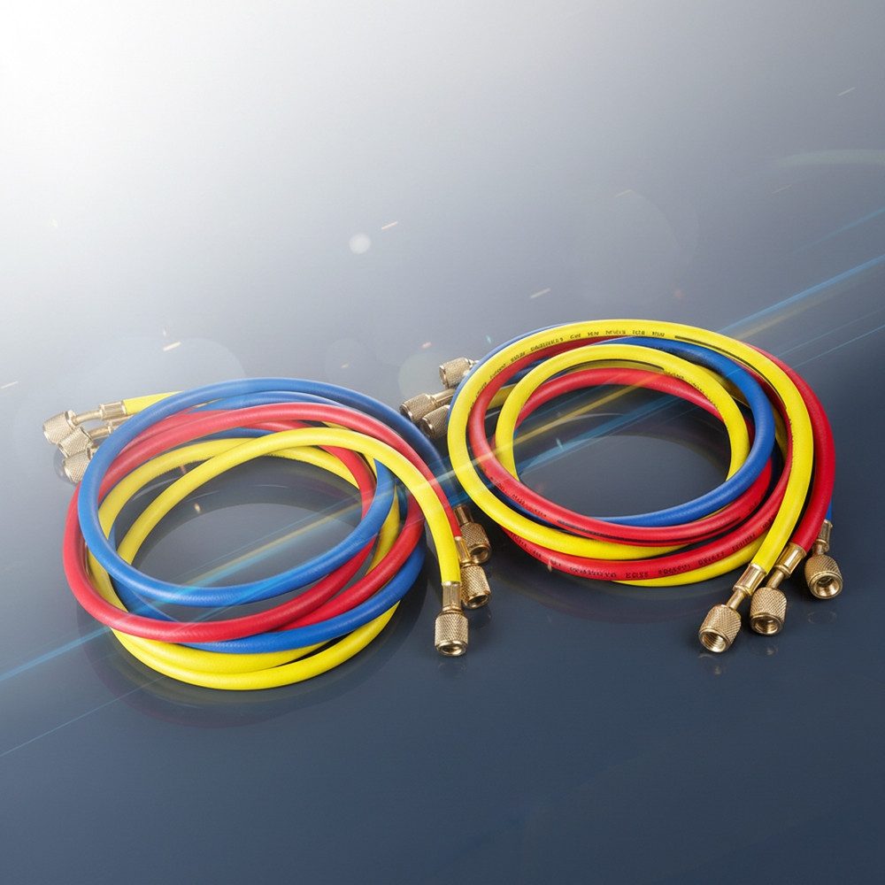 Mucola Klimaanlagenschlauch Kältemittel Schlauchset Kältemittelschlauch 1/4 SAE - R134A, Zubehör für Klimaanlagen, Berstdruck: 275 bar