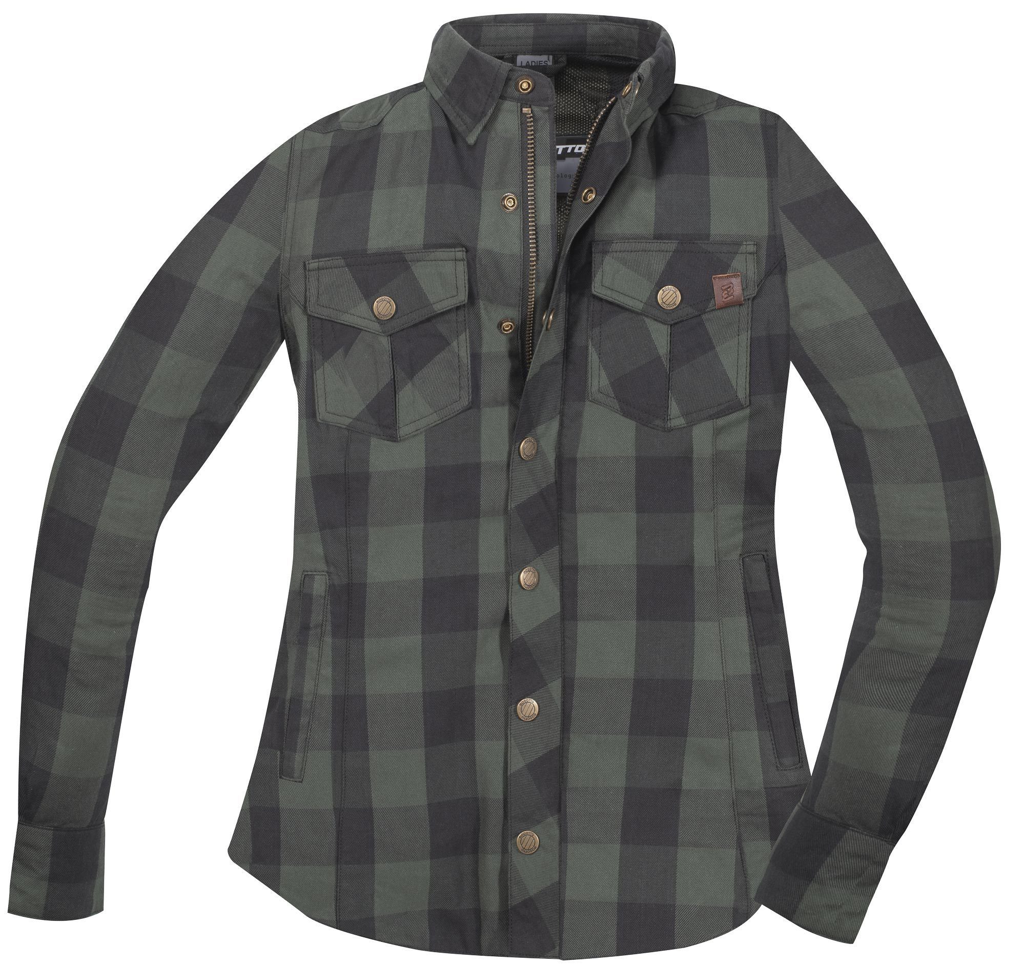 Bogotto Motorradjacke Forgewood Damen Motorrad Hemd protektoren weitenverstellbar – Bild 3 von 4