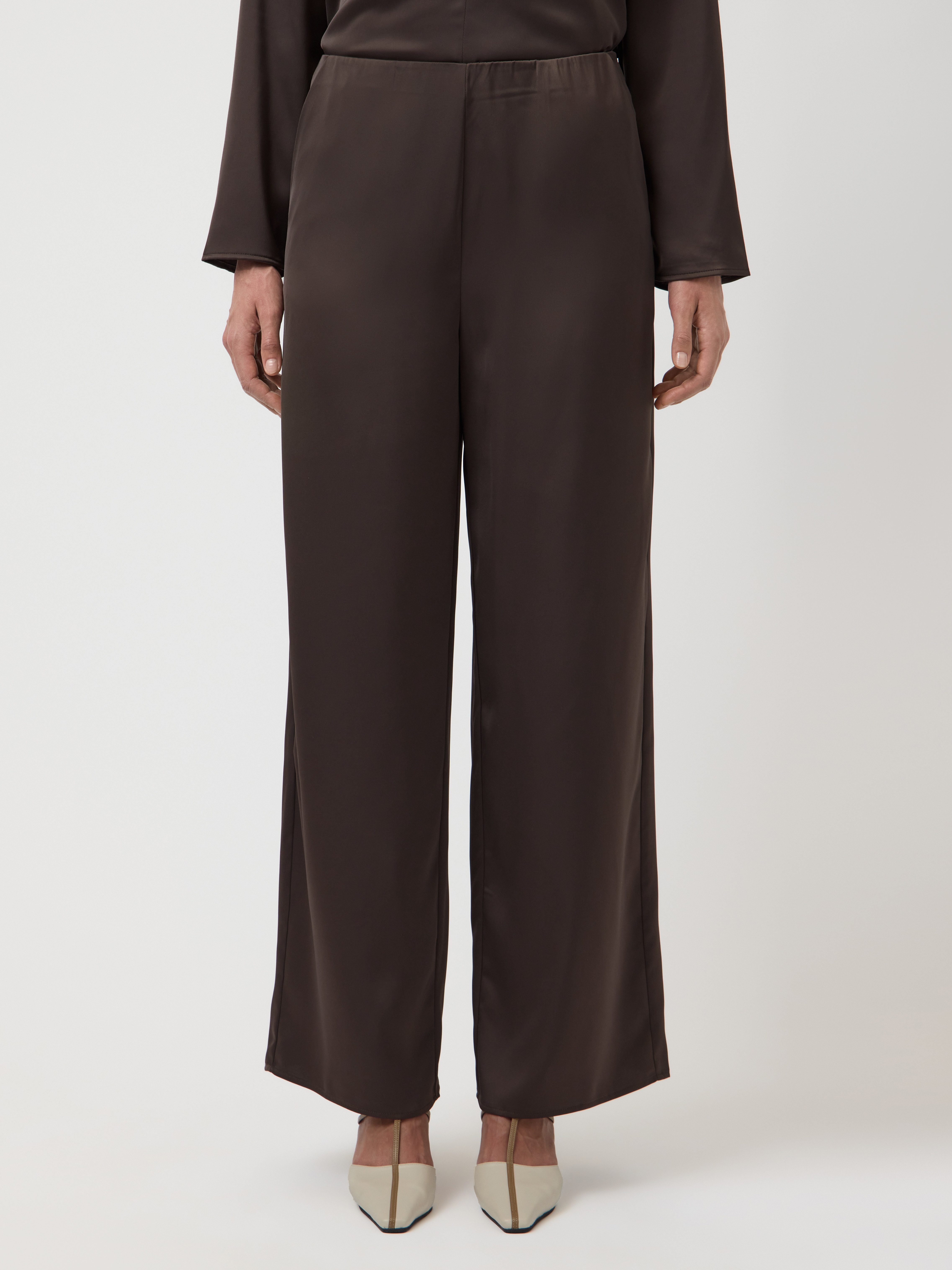 Y.A.S Anzughose YASPELLA HW WIDE PANTS S. NOOS mit Stretch, glänzend