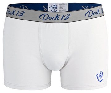 Dock13 Retro Boxer Dock13 Männer Unterhosen (3er Pack Boxershorts (3er-Set, 3-St., 3er-Pack) gewebter Bund, Logo als Stickerei