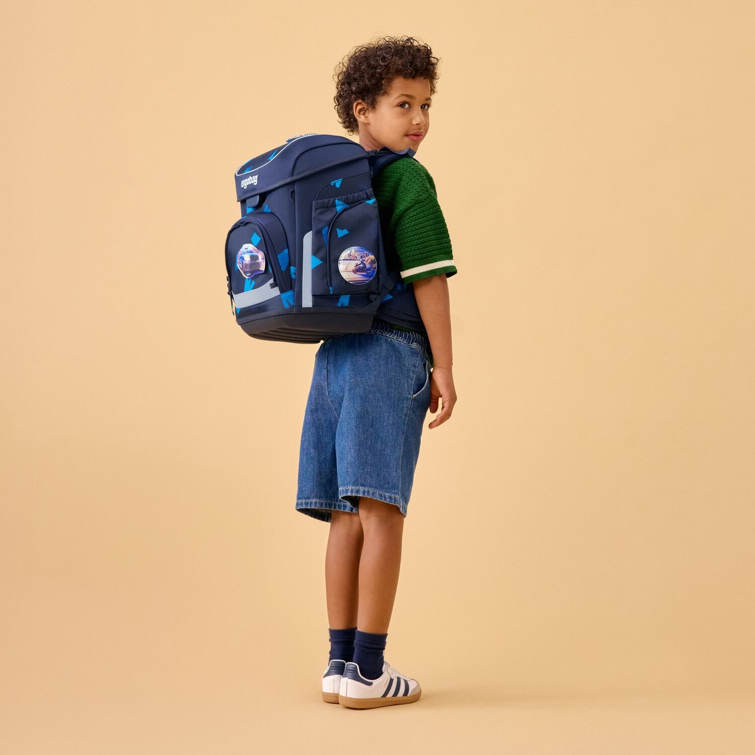 ergobag Schulranzen Schulranzen-Set CUBO VerfolgBärjagd 5-teilig, 25/26 (5-teilig), ergonomisch, höhenverstellbar, Your-Size-System, ab 1. Klasse – Bild 2 von 5