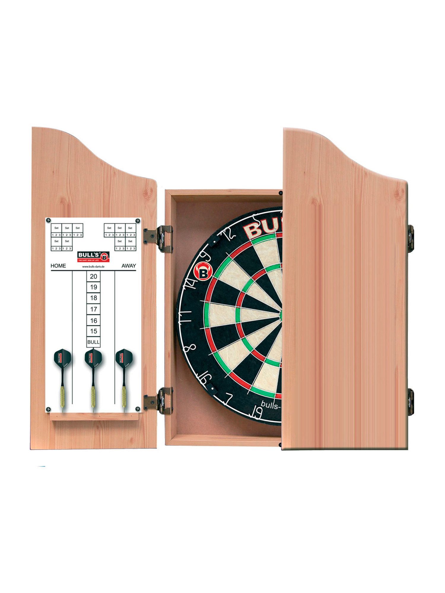 BULL'S Dart-Wandschutz Classic Dartstation Boardschutz Set inkl. Schreibtafel Wischer, unisex neutral