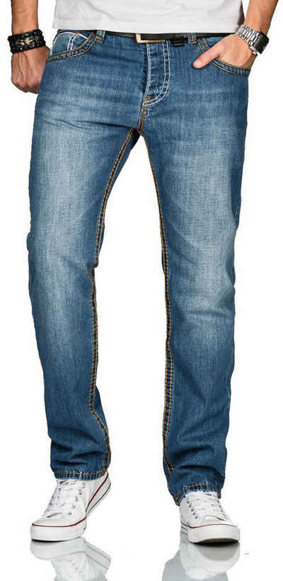 Alessandro Salvarini Straight-Jeans »ASMatteo« mit dicken Nähten