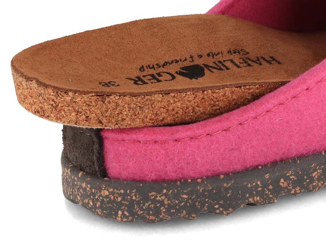 Haflinger Filzpantoffeln Manhattan Hausschuh für lose Einlagen geeignet