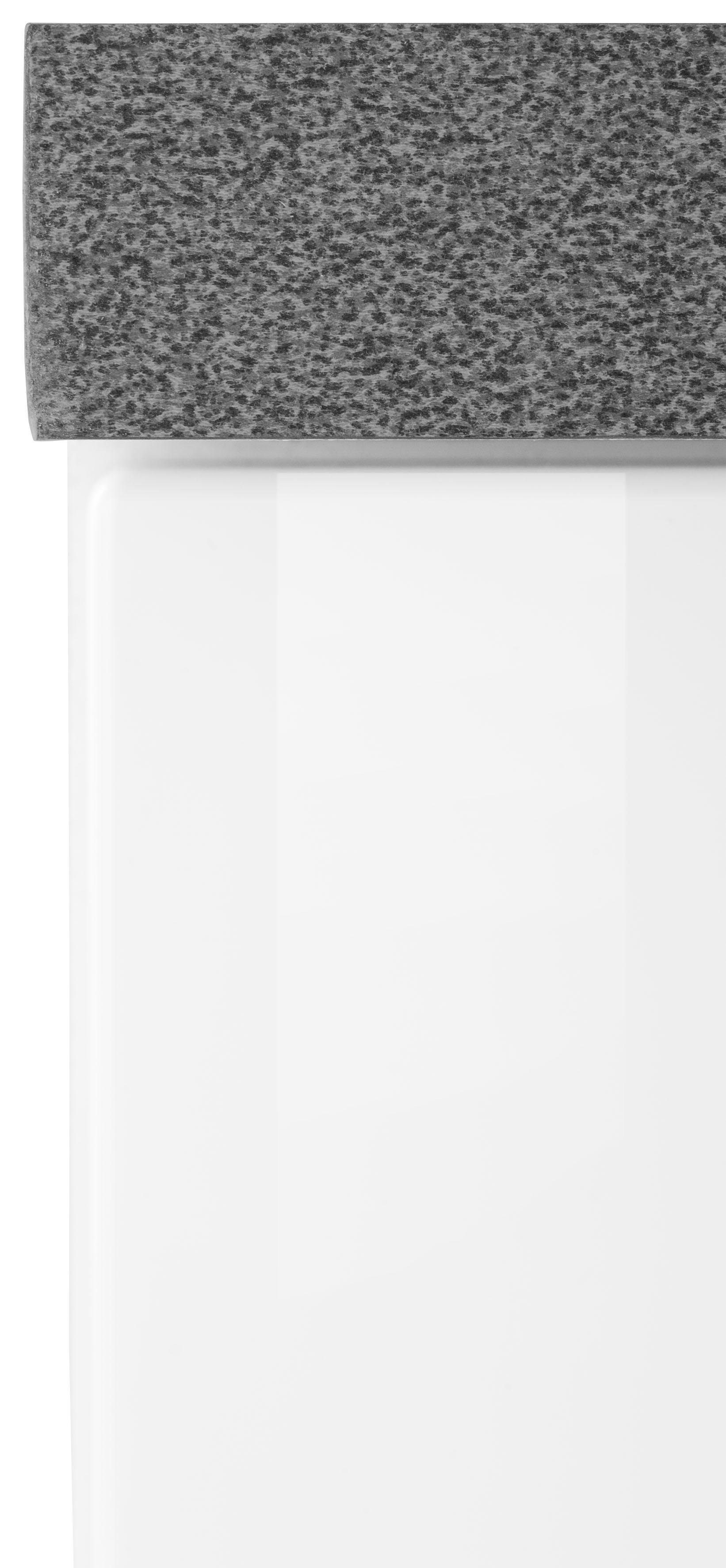 HELD MÖBEL Unterschrank Tulsa Tür, 1 cm MDF weiß Schubkasten, | 1 breit, weiß Front Hochglanz schwarzer Metallgriff, 50
