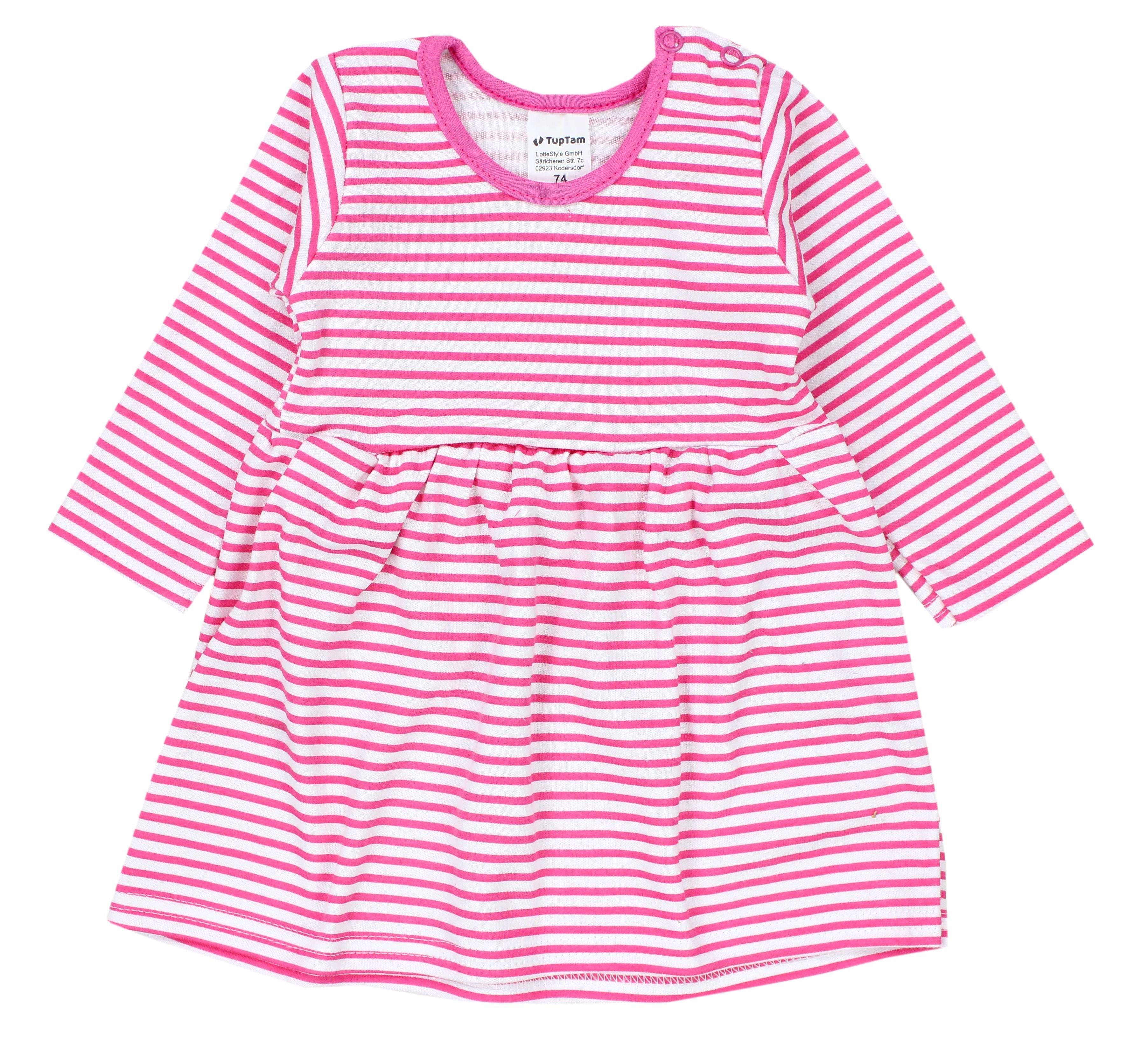 Tunika 3 Mädchen TupTam Farbenmix Pack 3er TupTam Kleinkind Kleid Tunikakleid Langarm Kurzarm Baby