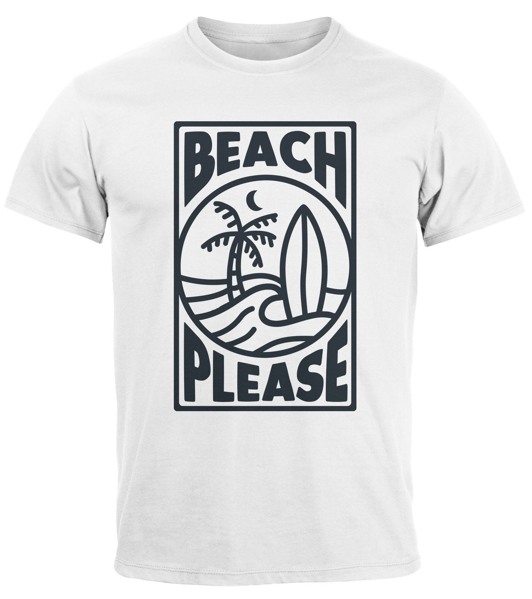 Neverless Print-Shirt Herren T-Shirt Beach Please günstig online kaufen