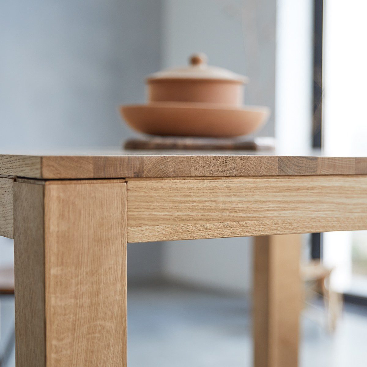 Esstisch Tisch Eden aus massivem Eichenholz 90x90