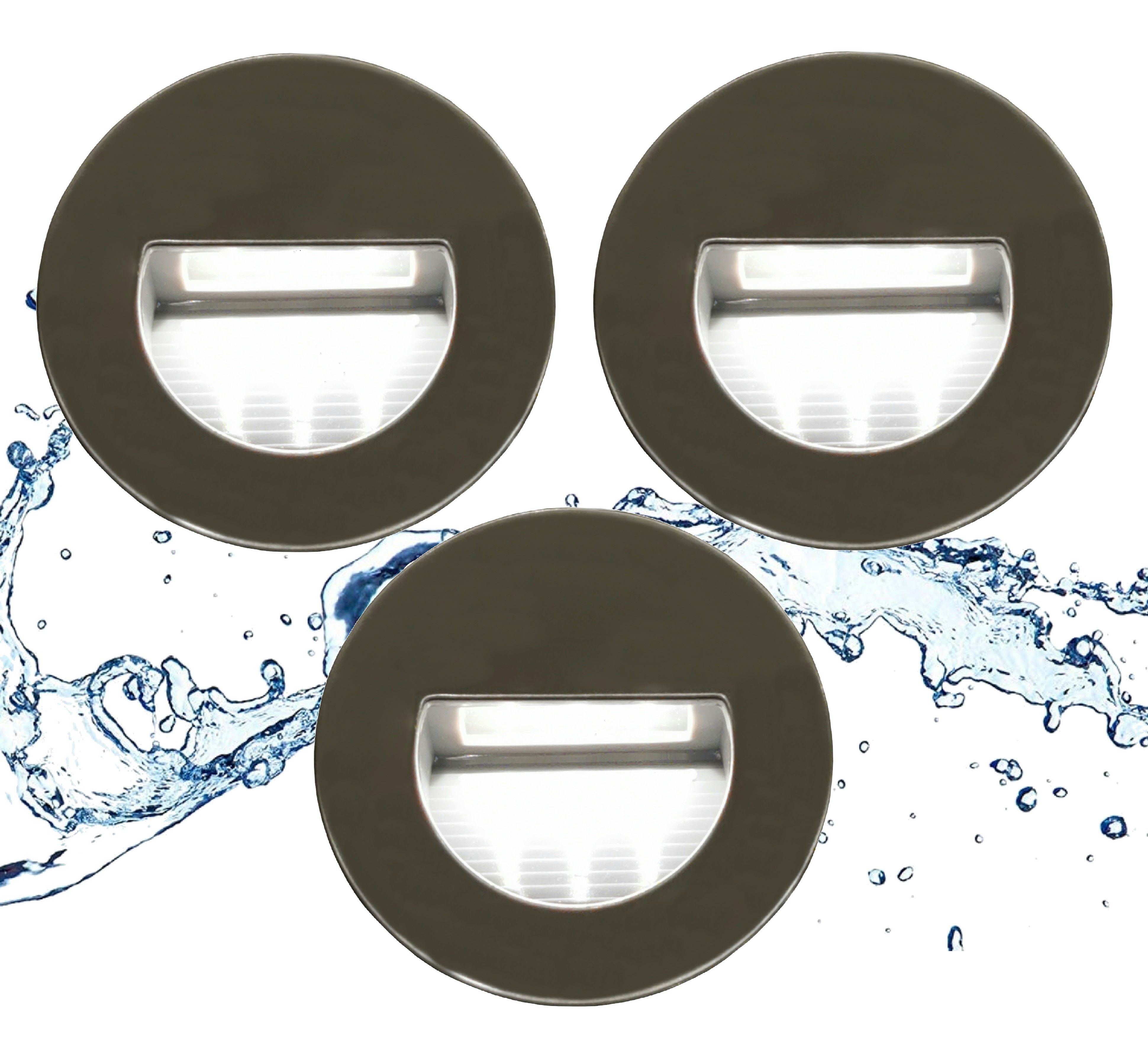 TRANGO LED Außen-Wandleuchte, 3er Set SL-036R günstig online kaufen