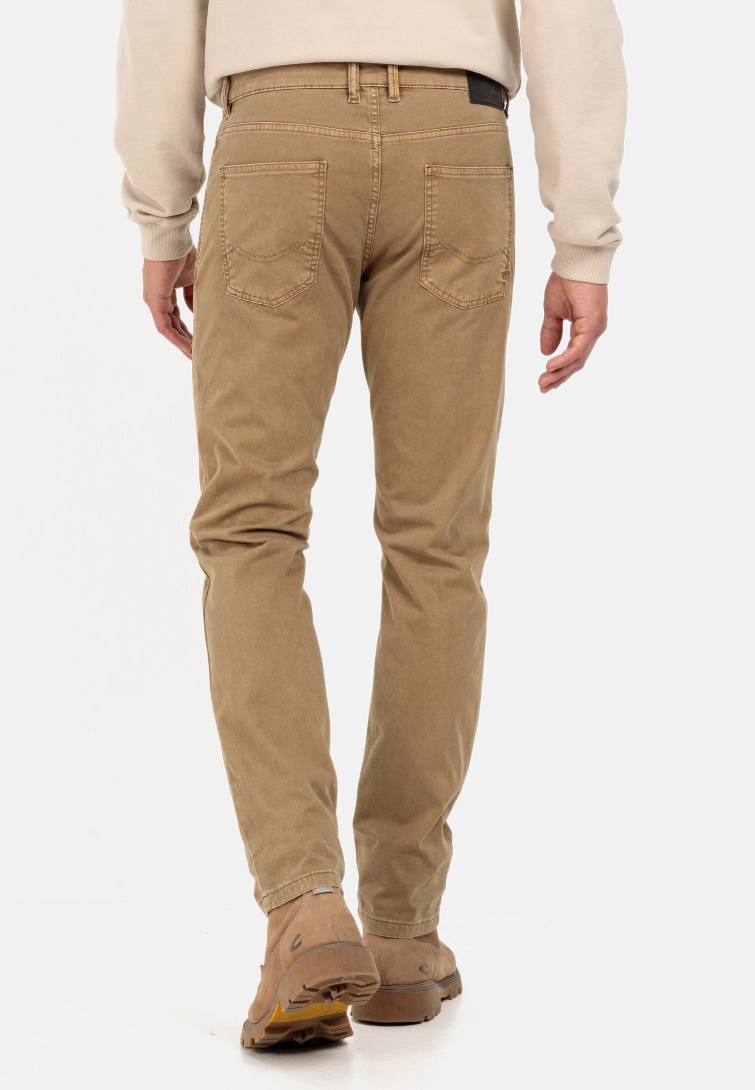 camel active 5-Pocket-Jeans Regular Hose Fit 5-Pocket Canvas Beige-Braun