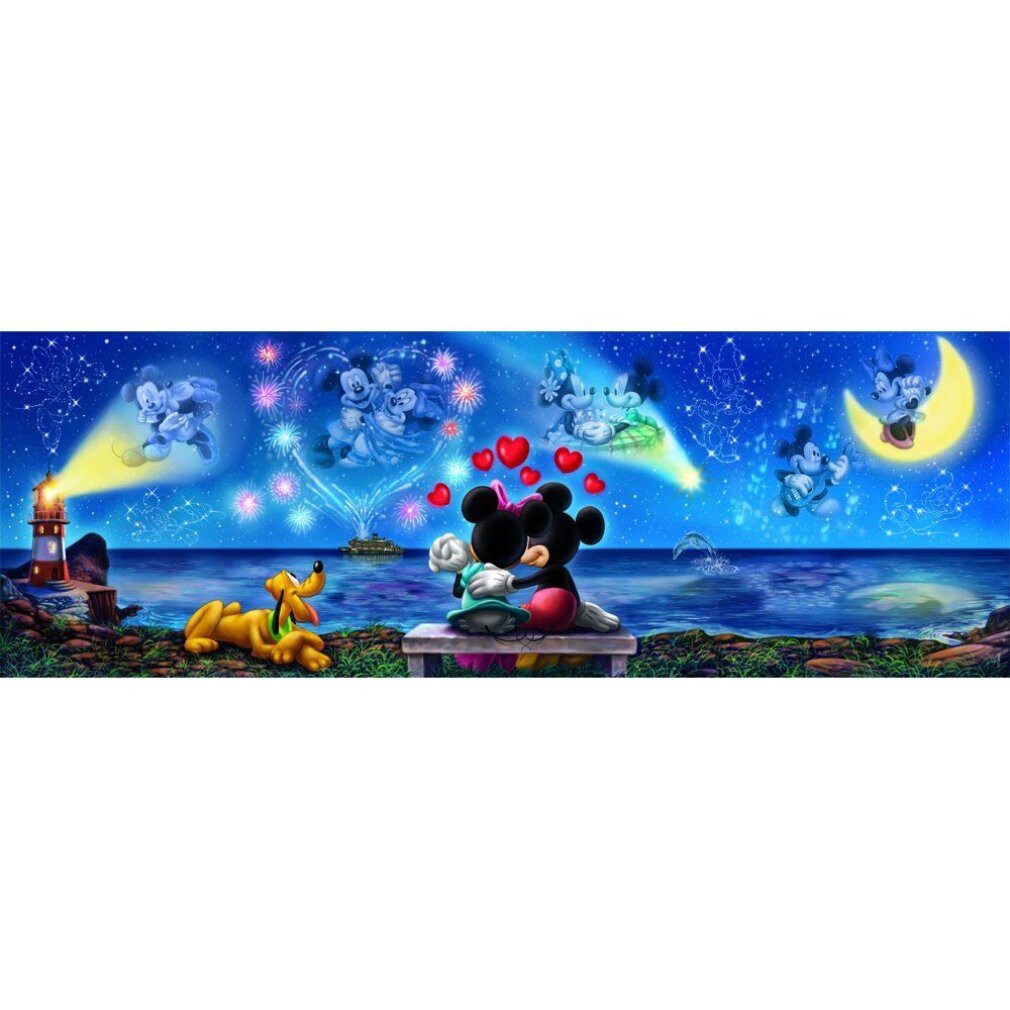 Clementoni® Puzzle Disney Mickey & Minnie Panorama-Puzzle 1000Stück, Puzzleteile