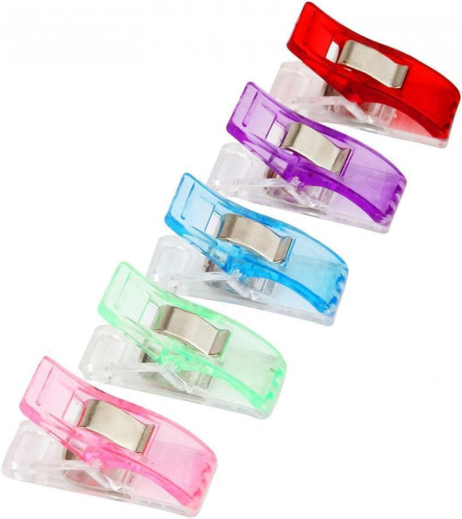 FELIXLEO Stecknadeln Nähklammer-Set in 6 Farben für präzises Nähen, 120 St.