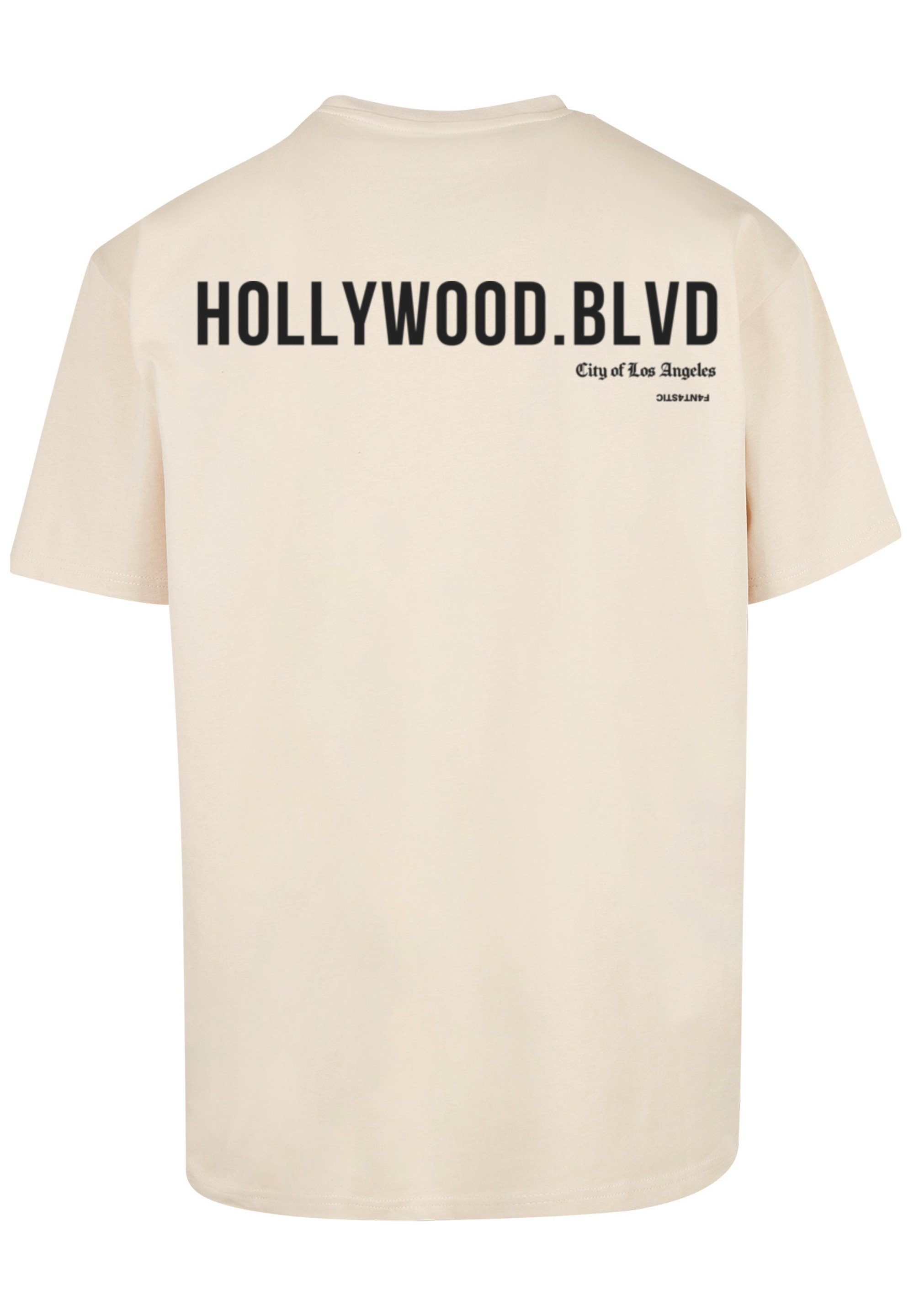 TEE F4NT4STIC Hollywood T-Shirt OVERSIZE blvd Print sand