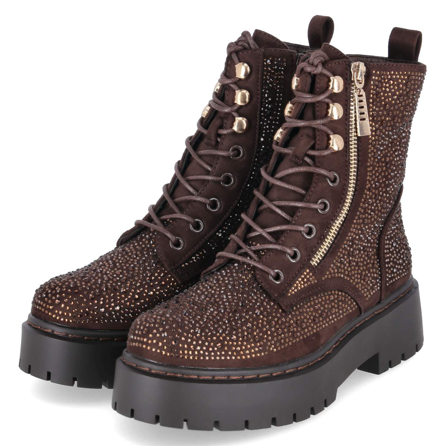 La Strada La Strada 2280170 2220 Damen Textil brown Schnürstiefel