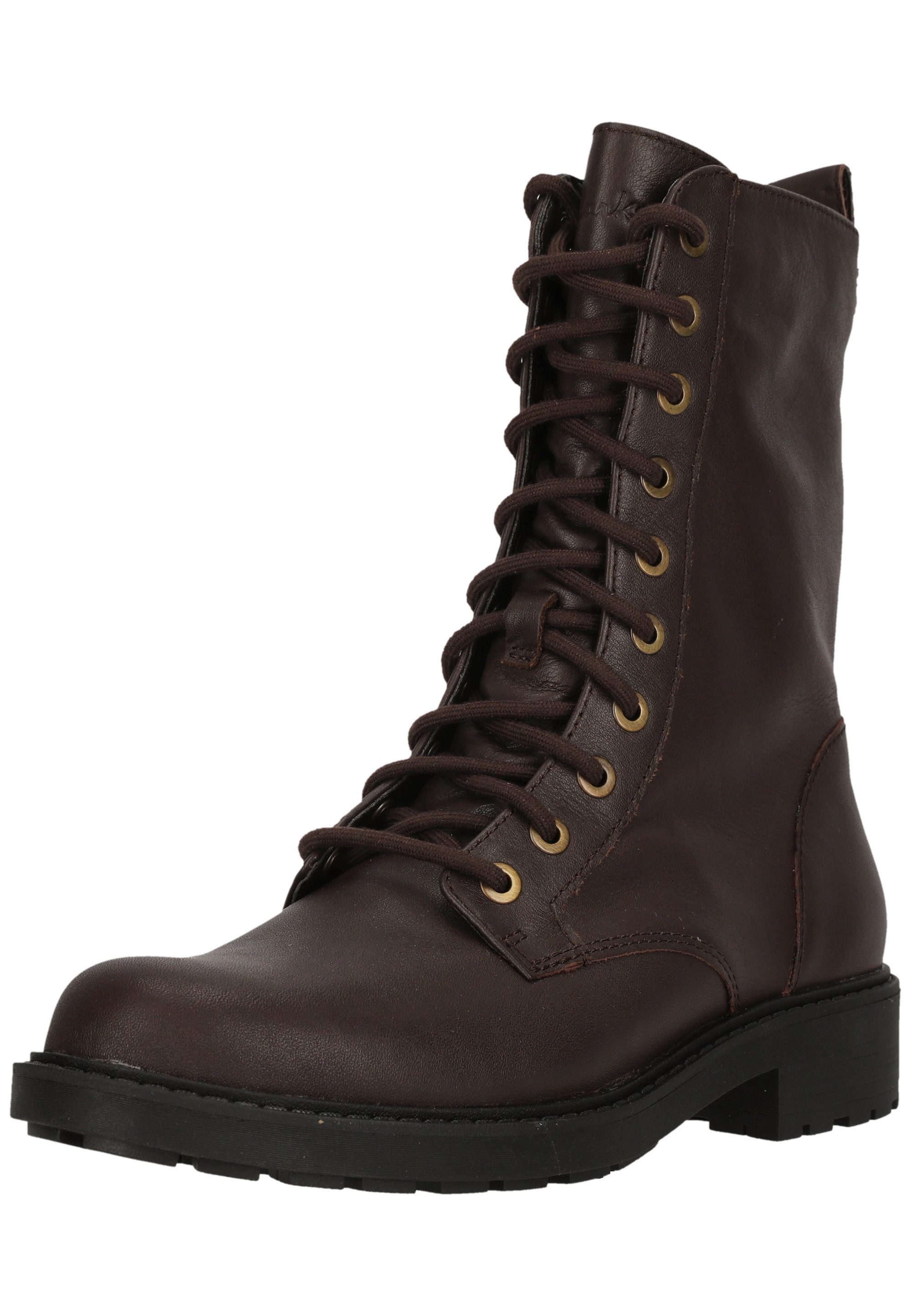 Clarks Orinoco2 Style Dark Brown Lea Stiefel mit klassischer Schnürung