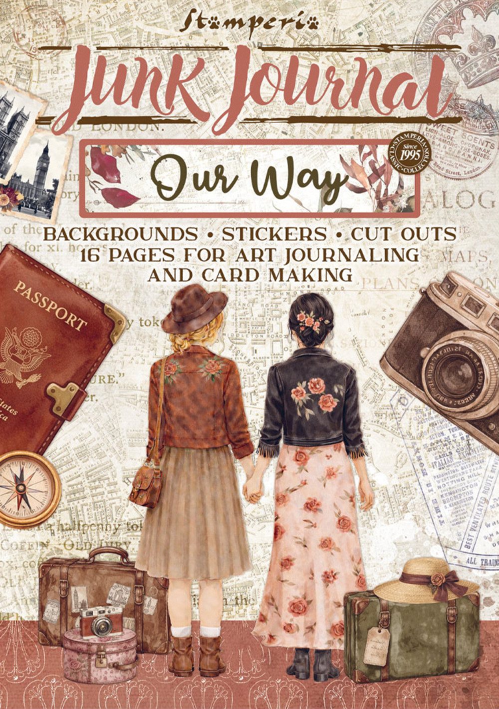 Stamperia Motivpapier Junk Journal Book Our Way, 16 Blatt