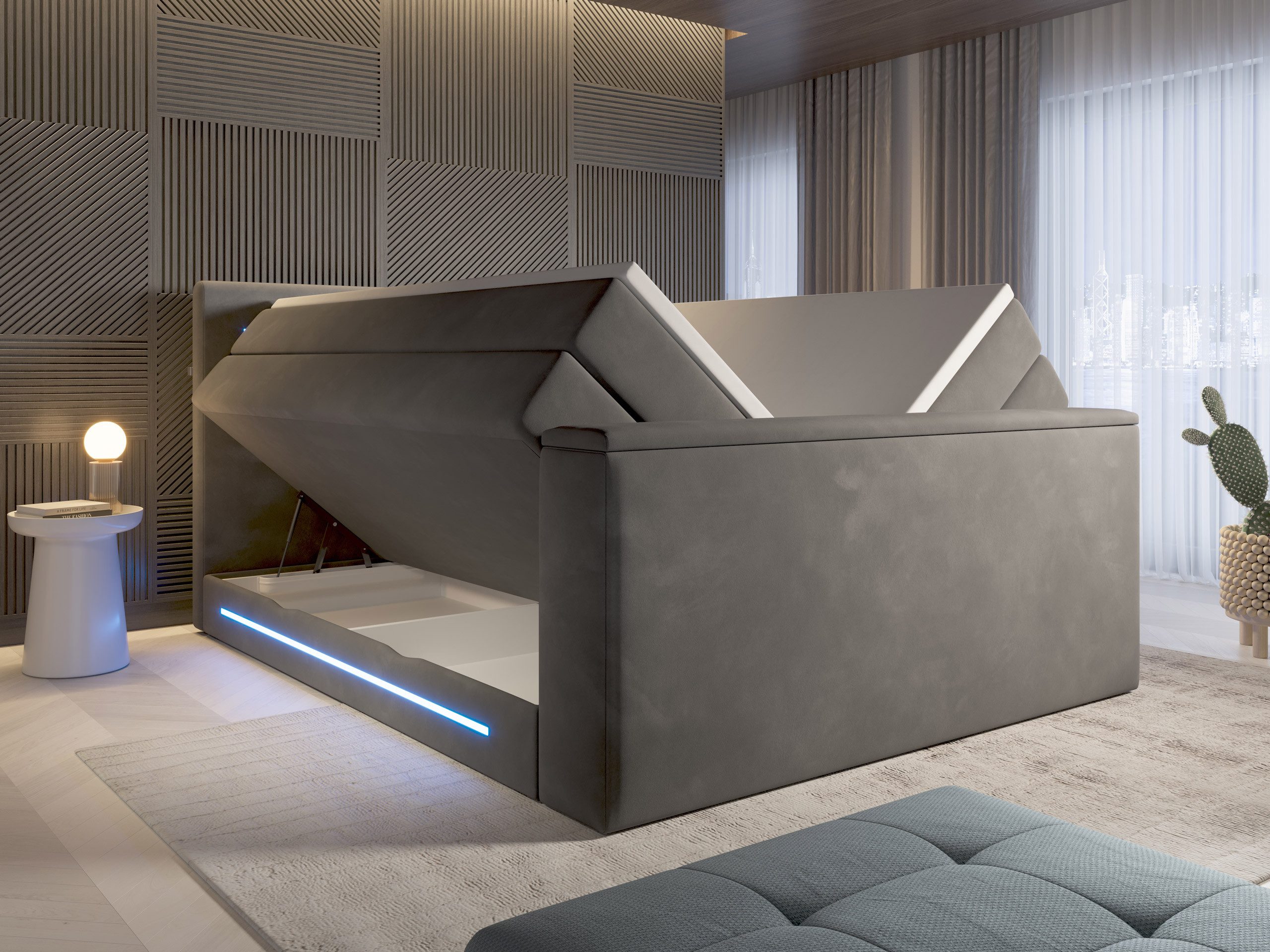 wonello Boxspringbett Monaco mit TV-Lift, mit Bettkasten, Matratzen und Top günstig online kaufen