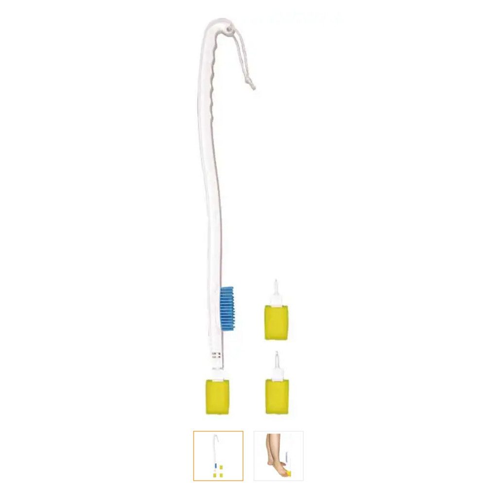DocMed Fußbürste Zehenwascher, Ideale Alltagshilfe, Effektive Reinigung, 1-tlg., Zehenwascher, Zehenpflege, Einfache Fußpflege Hilfsmittel