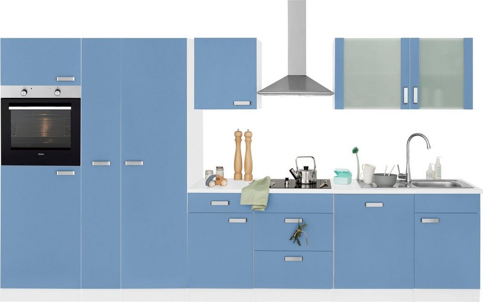 wiho Küchen Küchenzeile Husum, mit E-Geräten, Breite 360 cm, In mehreren  Farben erhältlich