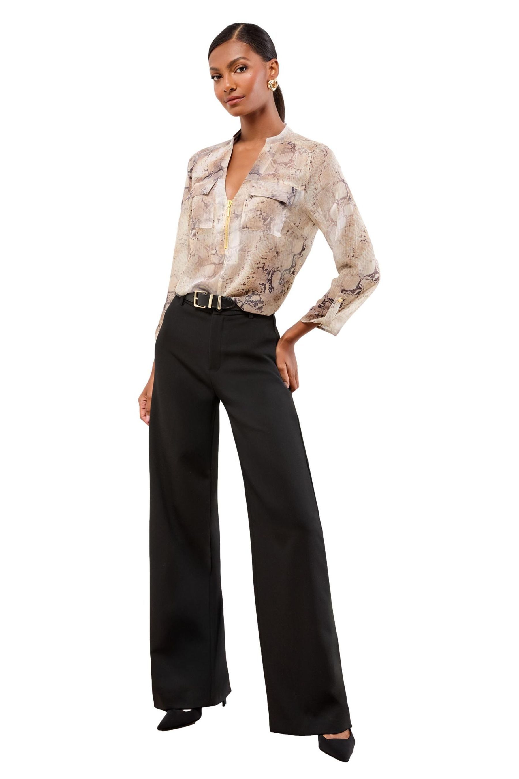 Langarmbluse Lipsy Bluse mit Utility-Tasche, Regular