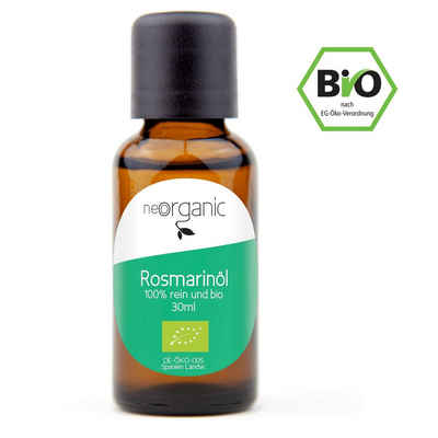 NeoOrganic Duftöl BIO Rosmarinöl 30ml, aus dem echten Rosmarin – Rosmarinus officinalis